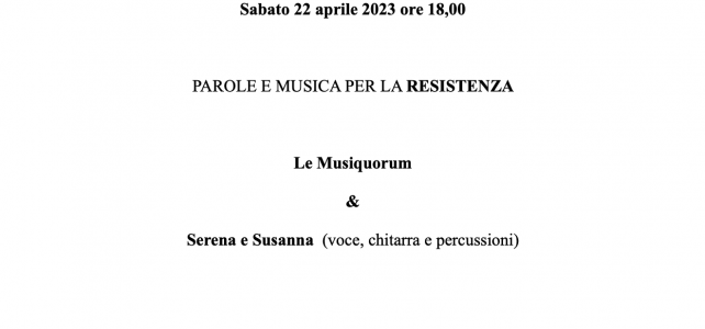 PAROLE E MUSICA PER LA RESISTENZA <span class="dashicons dashicons-calendar"></span>