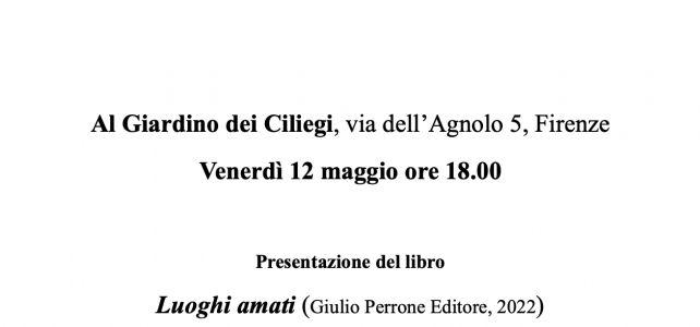 Presentazione del libro Luoghi amati (Giulio Perrone Editore, 2022) di Viola Lo Moro <span class="dashicons dashicons-calendar"></span>